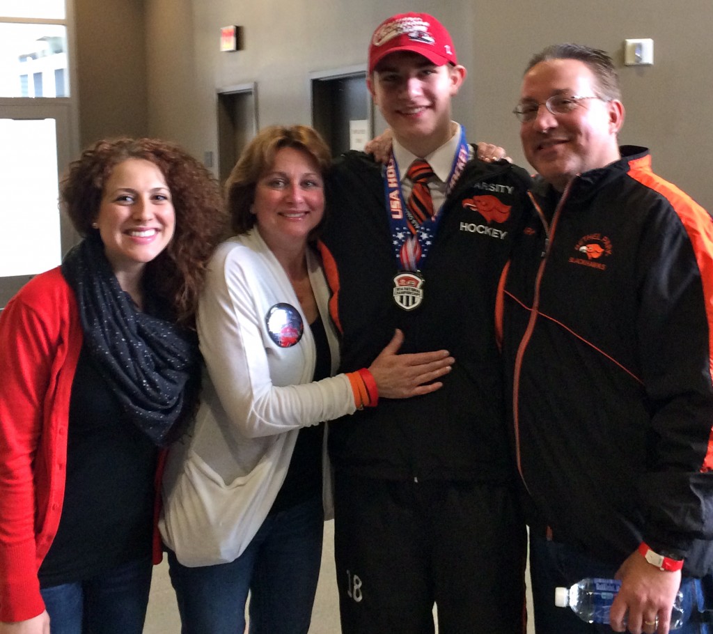 Me, My Mom (she was crying in like every pic), My Bro G & My Dad After the Championship Game!!