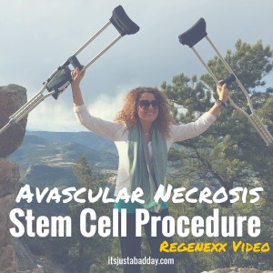 My Christmas Wish This Year Was To Walk. Regenexx Video on how their stem cell procedure helped my AVN in my femur and allowed me to get off my crutches for good! itsjustabadday.com